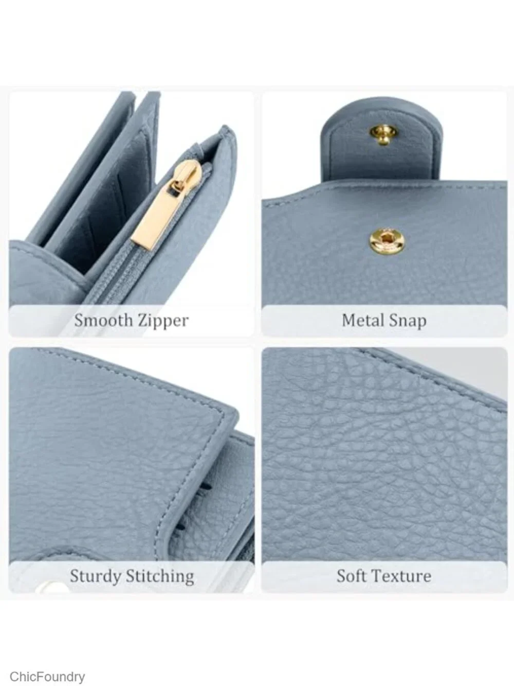 Small RFID Blocking Bifold Wallet for Women with 16 Card Slots